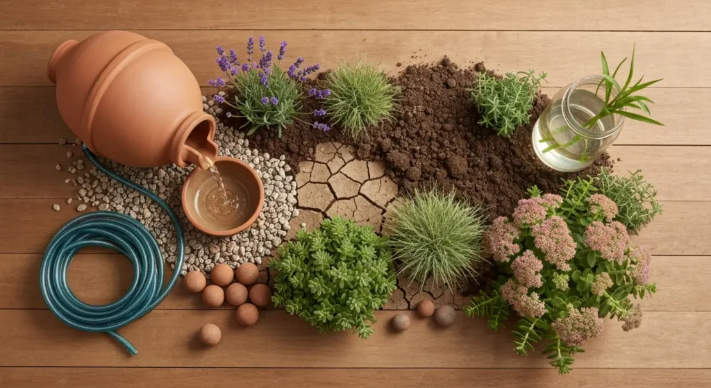 Ogród naturalny odporny na suszę – dobór roślin i metody zatrzymywania wody